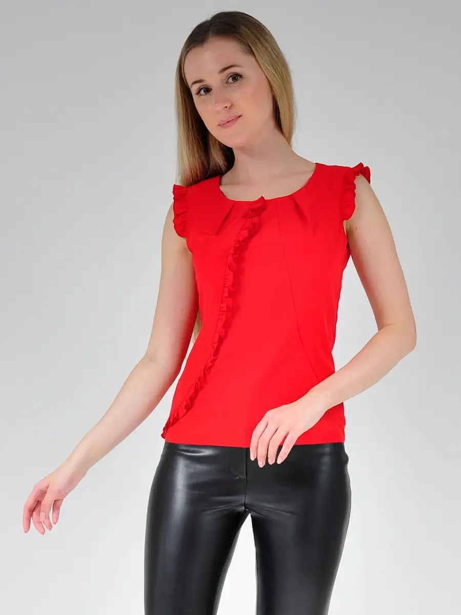 Блузка белая офисная нарядная — изображение 5