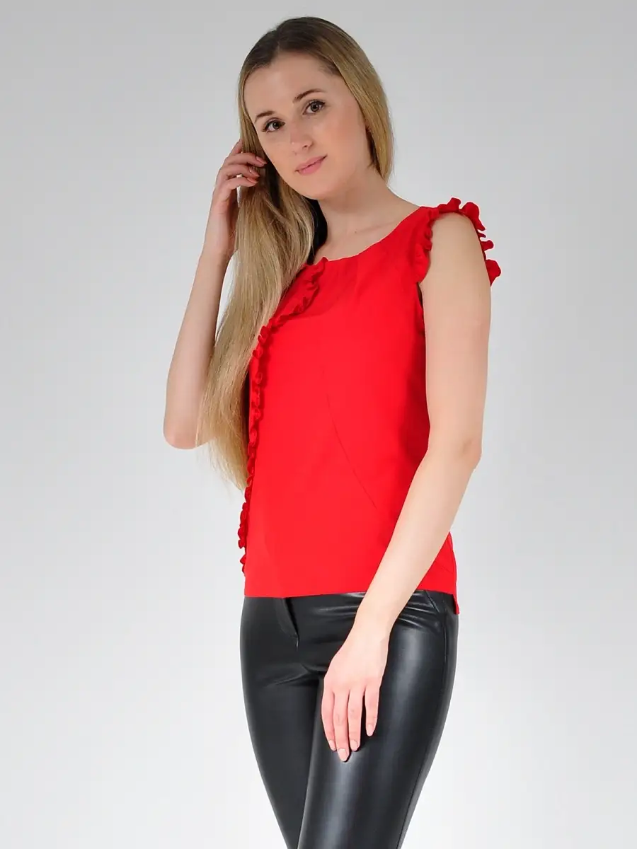 Блузка белая офисная нарядная — изображение 7