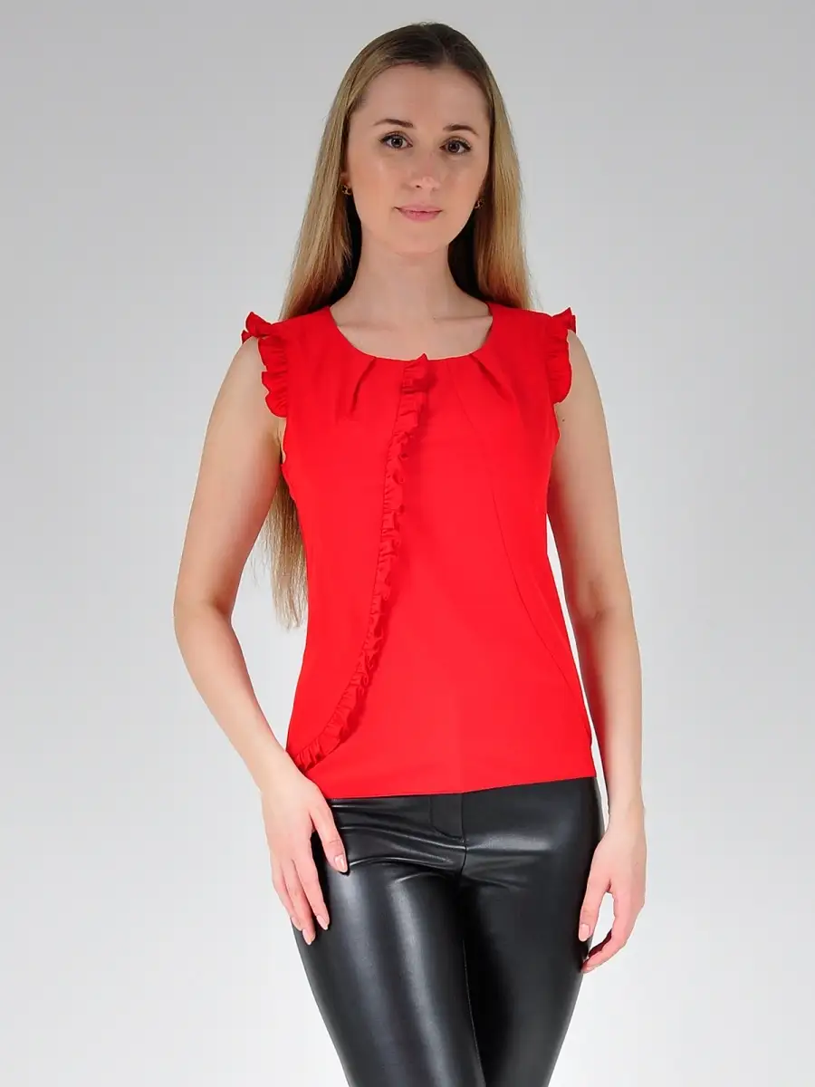 Блузка белая офисная нарядная — изображение 8