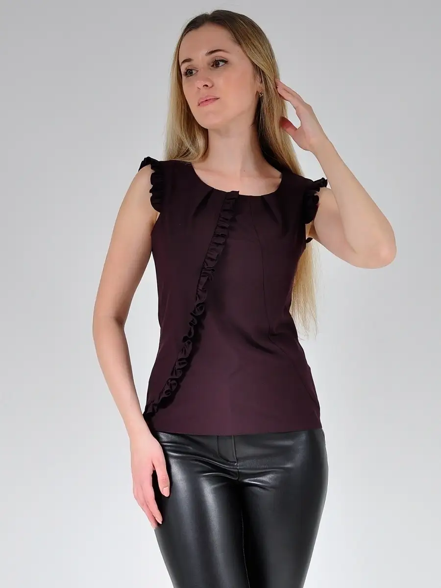 Блузка белая офисная нарядная — изображение 6