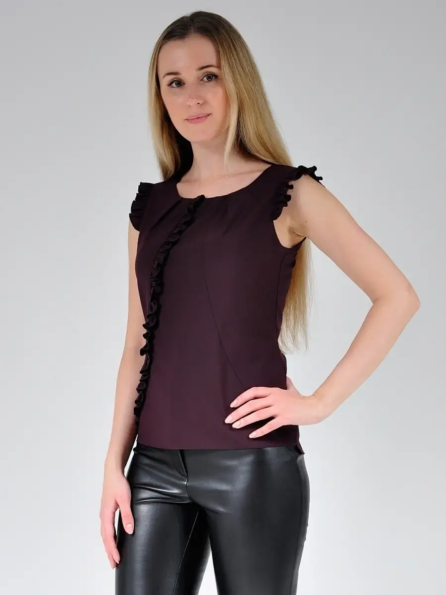 Блузка белая офисная нарядная — изображение 7