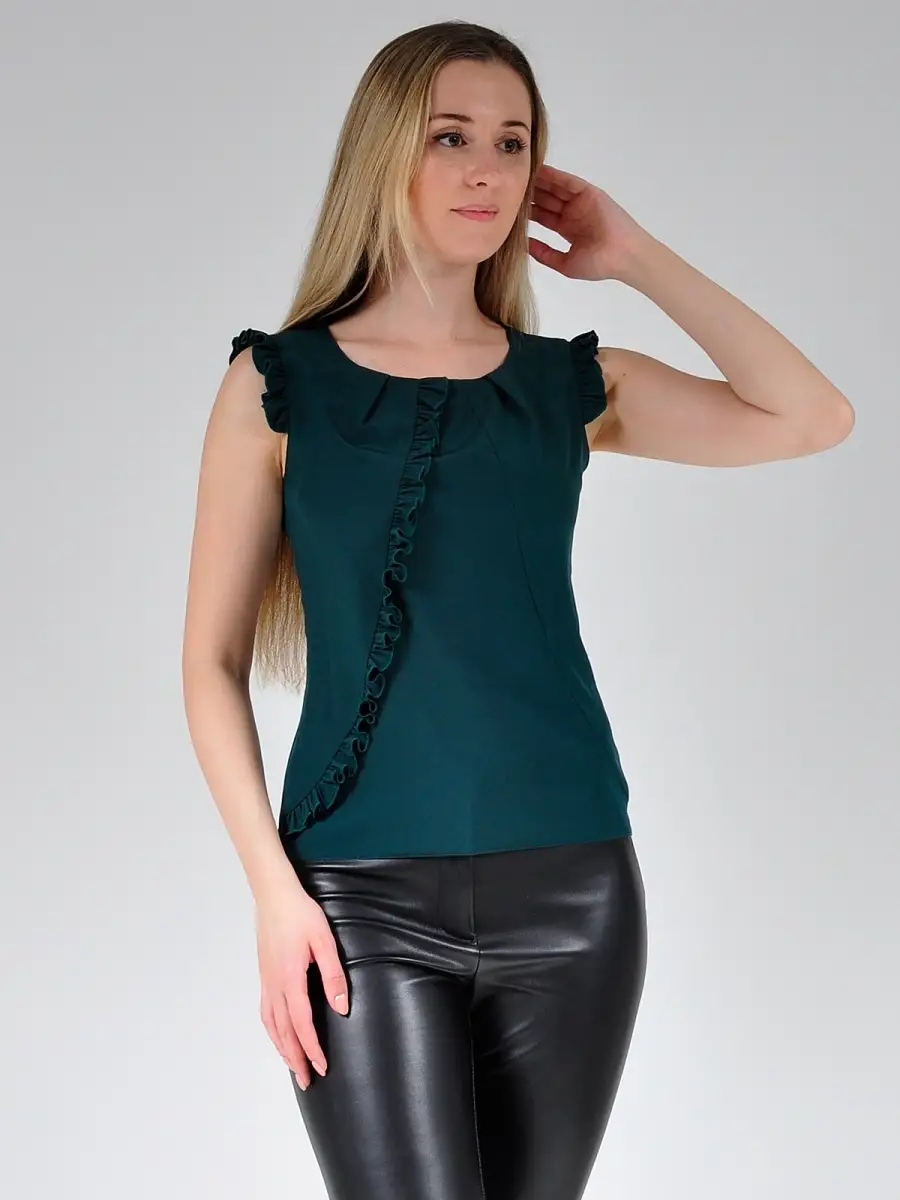 Блузка белая офисная нарядная — изображение 5