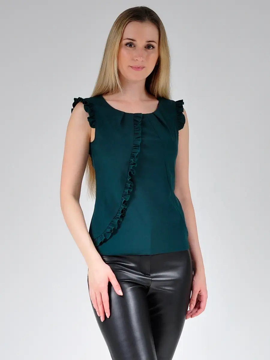 Блузка белая офисная нарядная — изображение 6