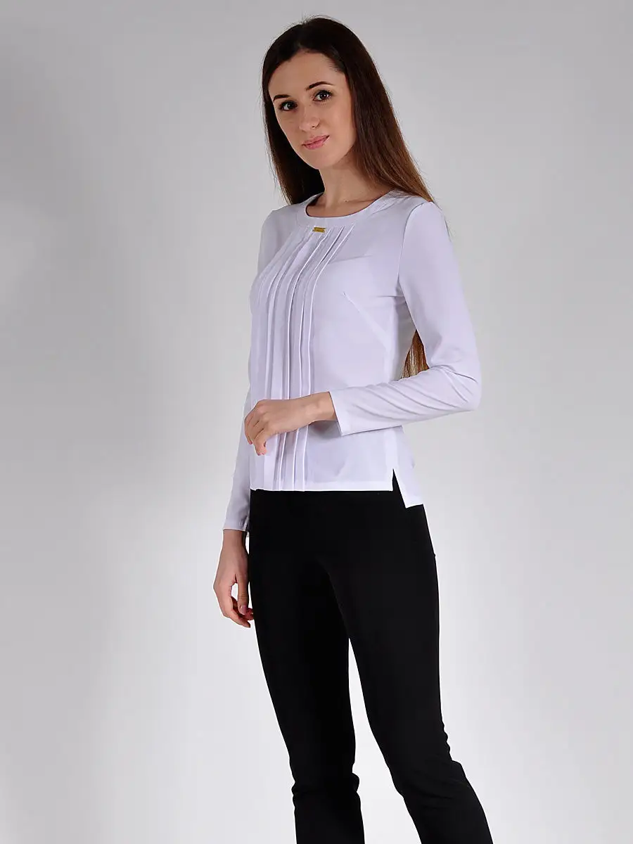 Блузка белая офисная дресс-код — изображение 3