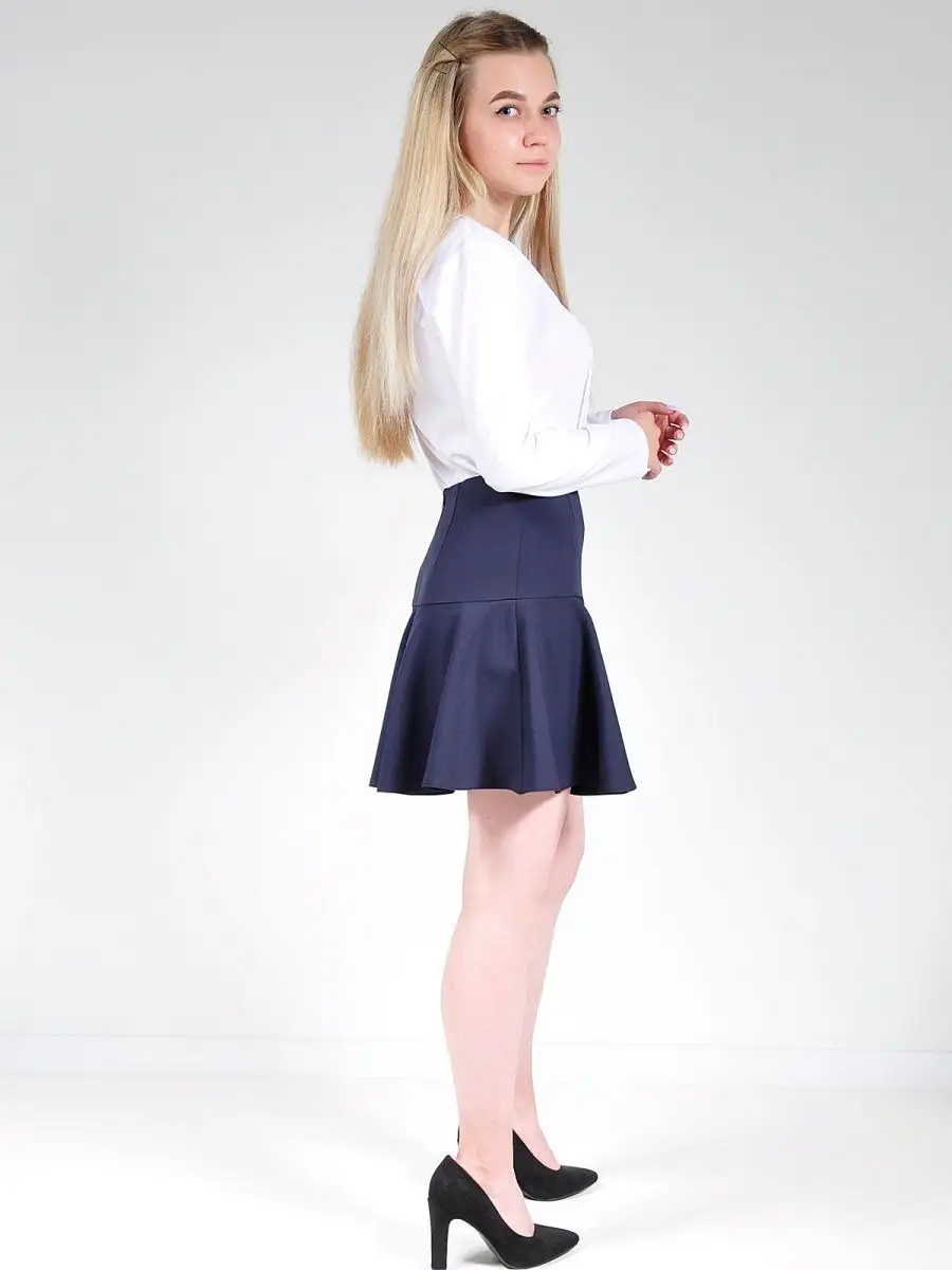 Юбка школьная для девочки с воланом — изображение 2