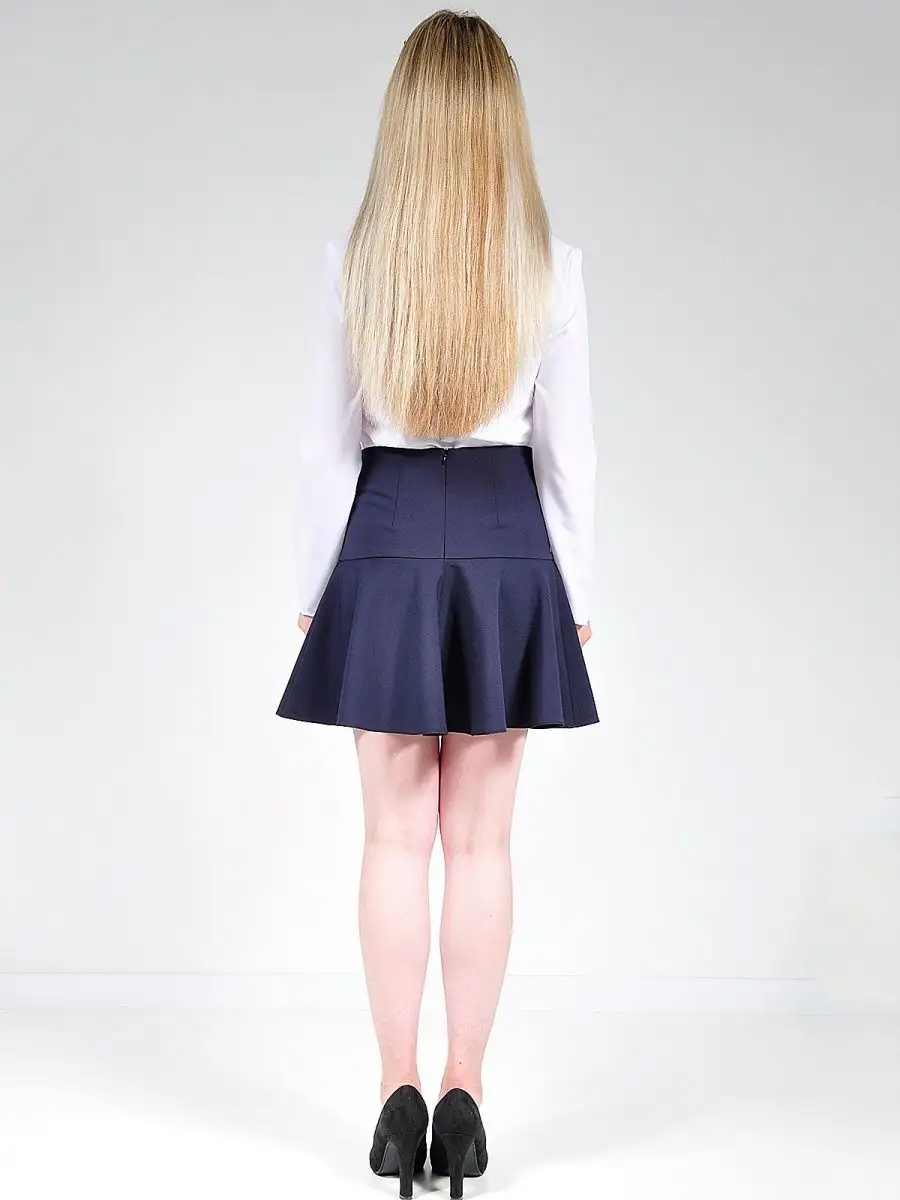 Юбка школьная для девочки с воланом — изображение 3
