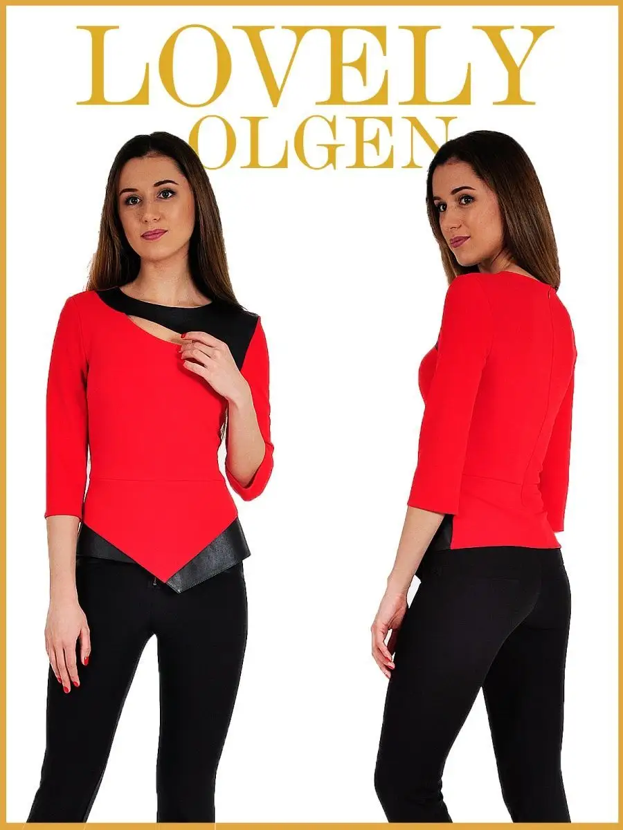 Блузка офисная нарядная под кожу — изображение 2