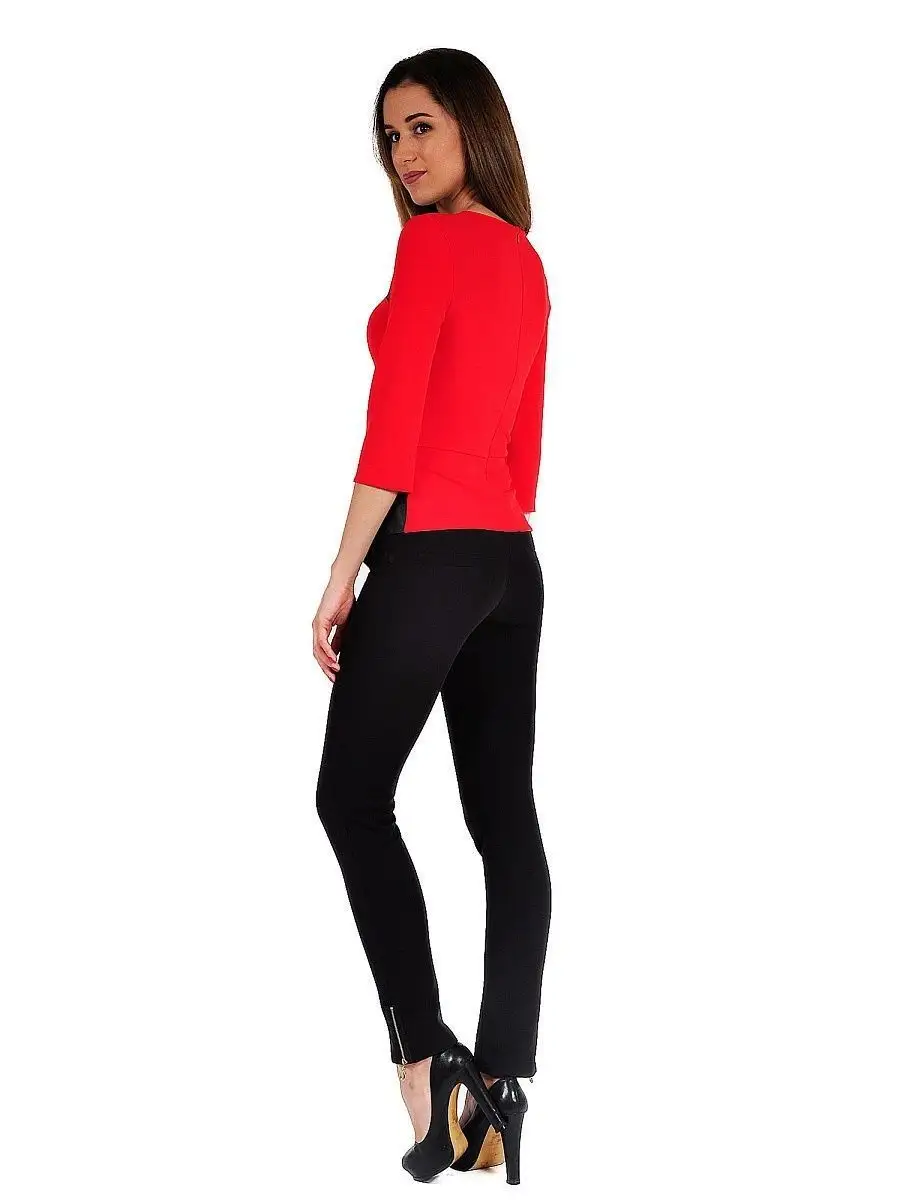 Блузка офисная нарядная под кожу — изображение 7