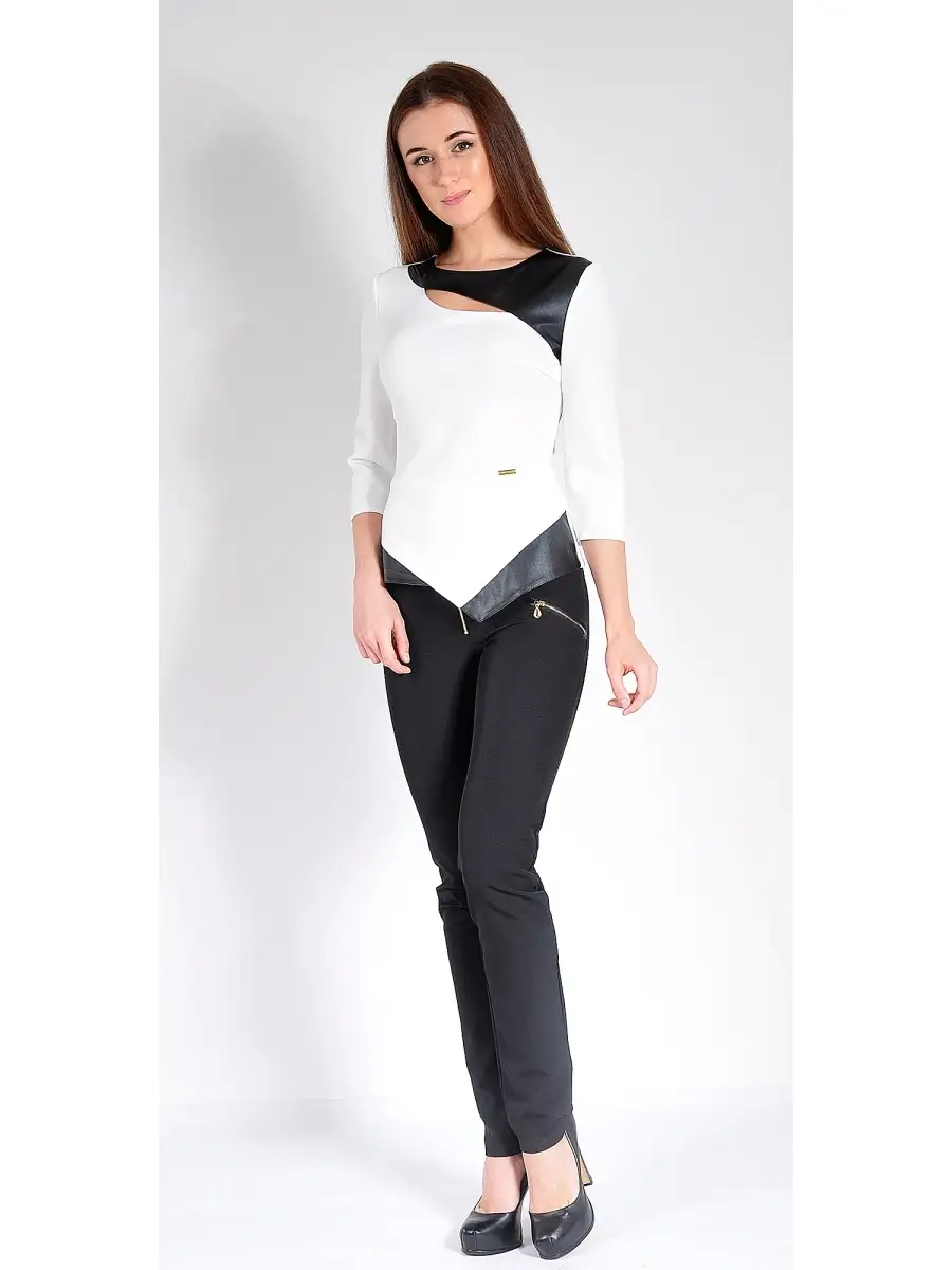 Блузка офисная нарядная под кожу — изображение 2