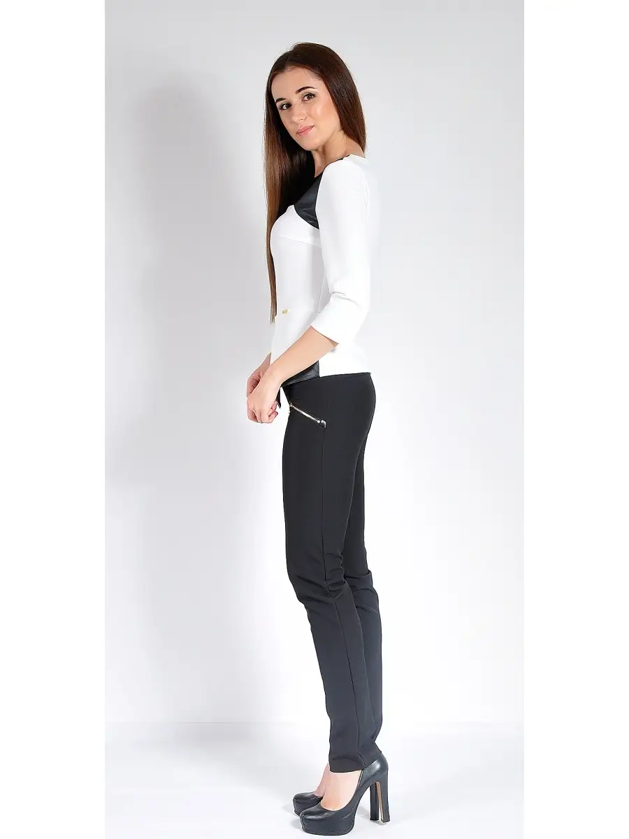 Блузка офисная нарядная под кожу — изображение 3