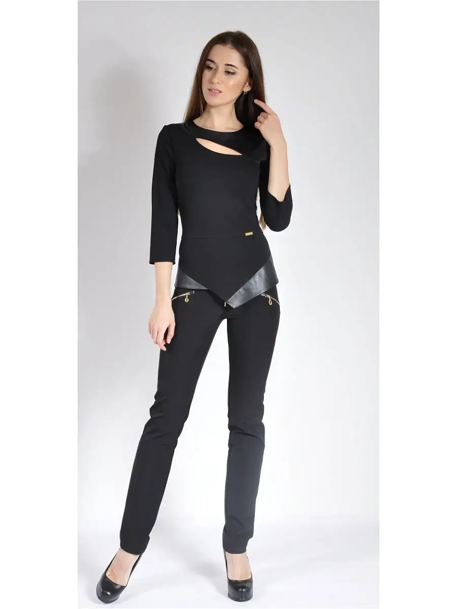 Блузка офисная нарядная под кожу