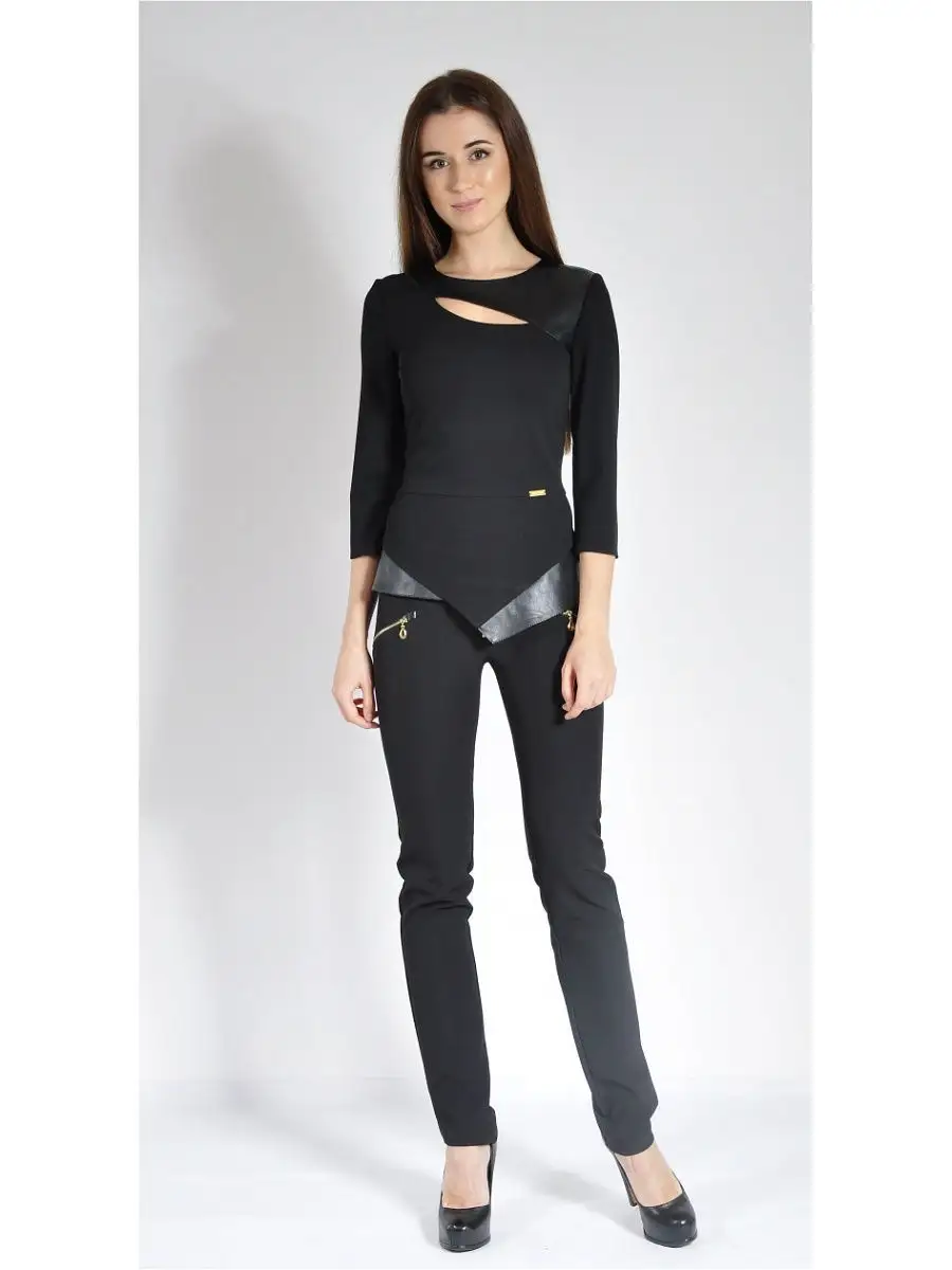 Блузка офисная нарядная под кожу — изображение 3