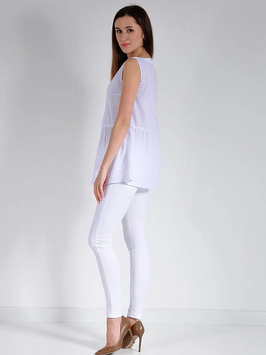 Туника  белая хлопковая пляжная модная — изображение 2