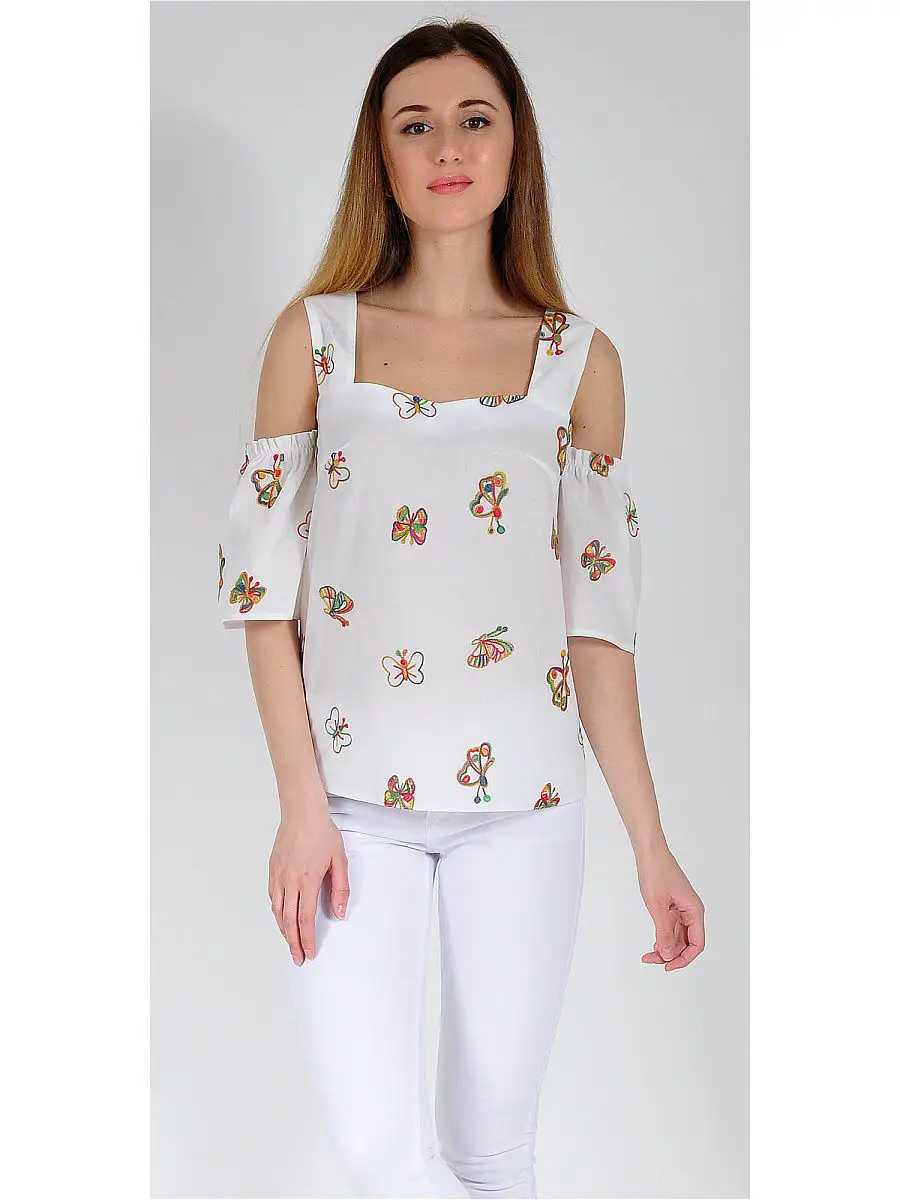 Блузка белая/летняя модная