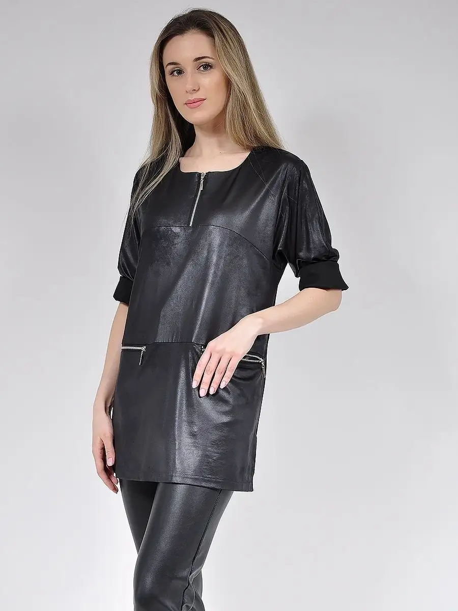 Туника офис нарядная под кожу — изображение 2