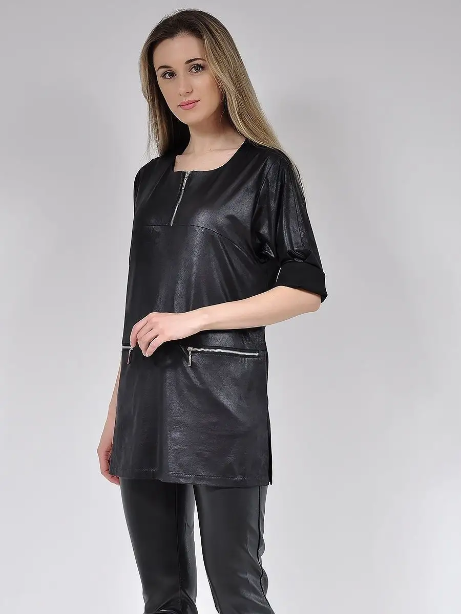 Туника офис нарядная под кожу — изображение 5