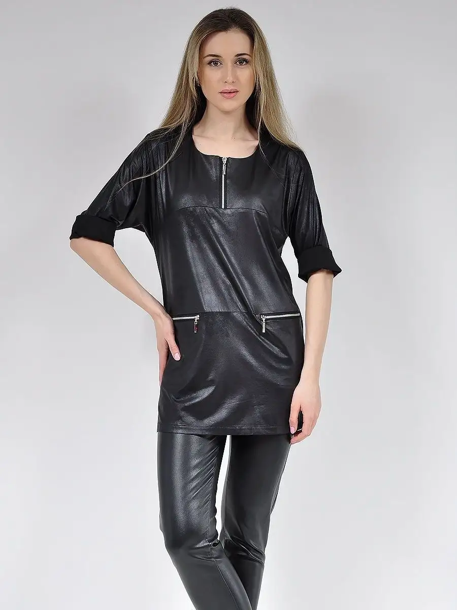 Туника офис нарядная под кожу — изображение 6
