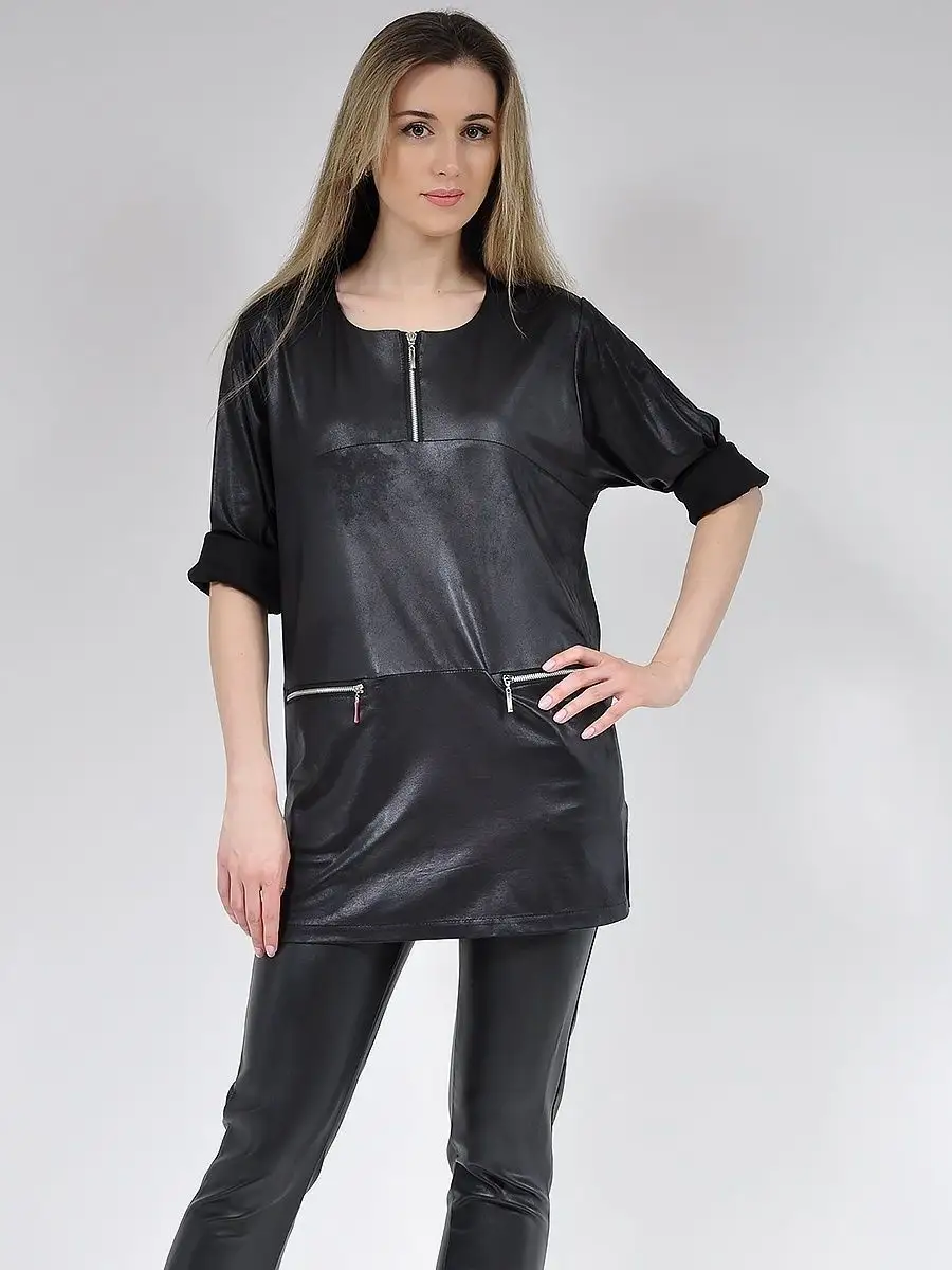 Туника офис нарядная под кожу — изображение 7