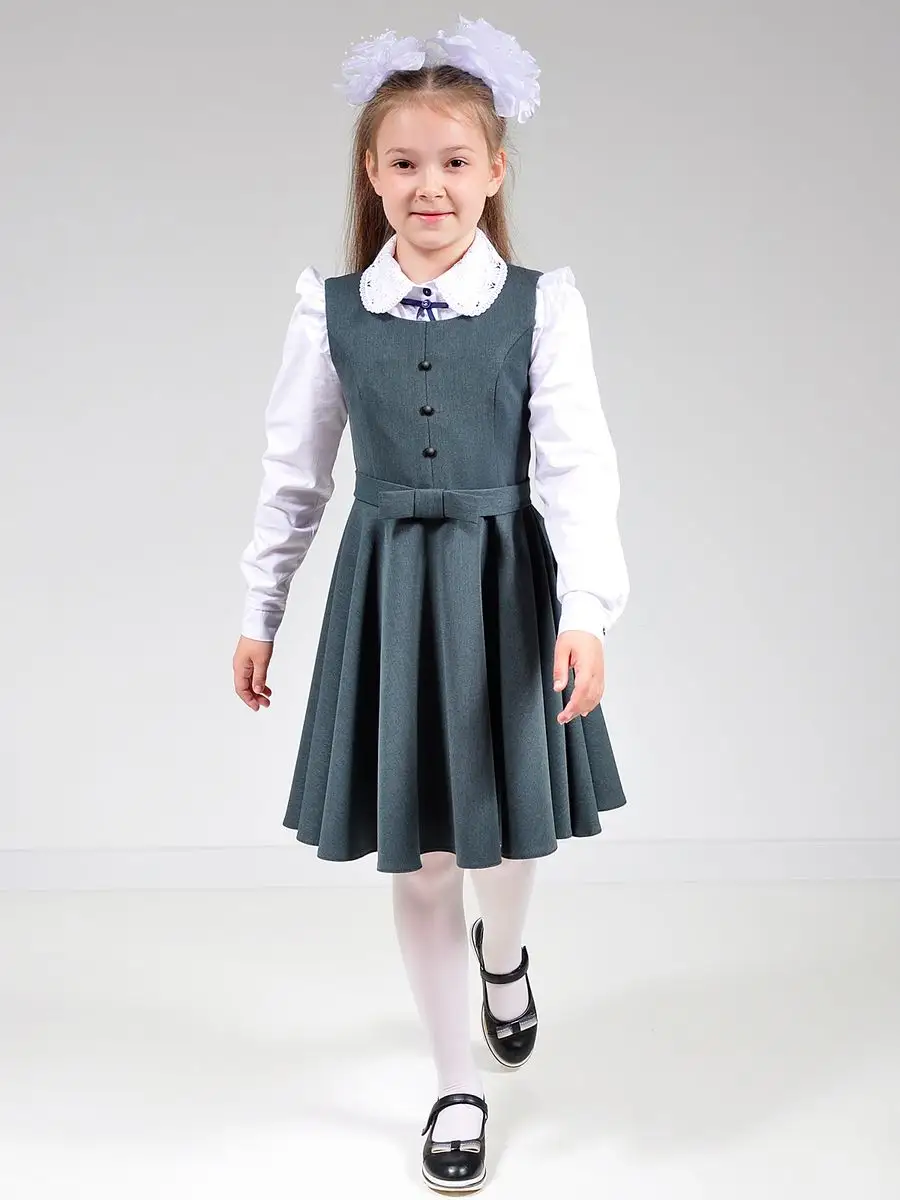 Сарафан школьный для девочек, платье — изображение 12