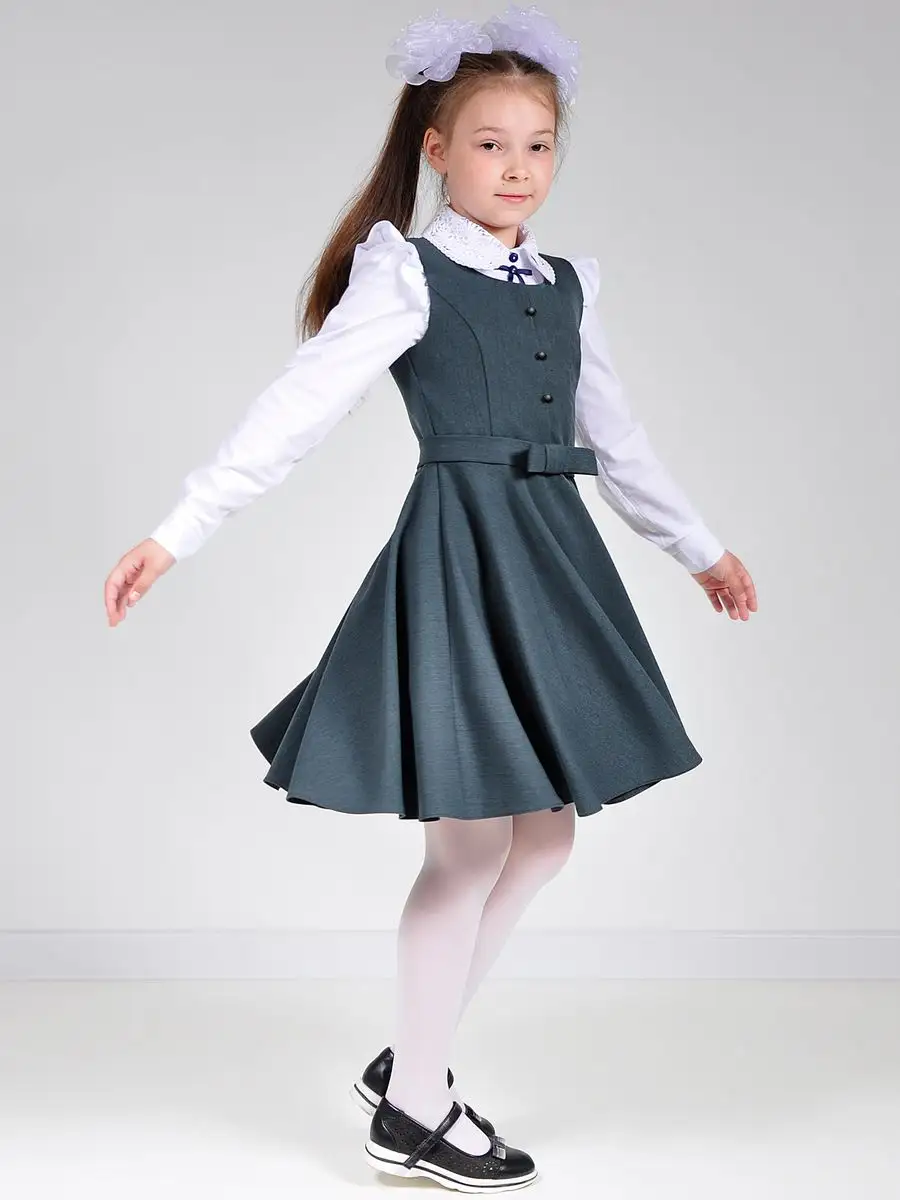 Сарафан школьный для девочек, платье — изображение 17