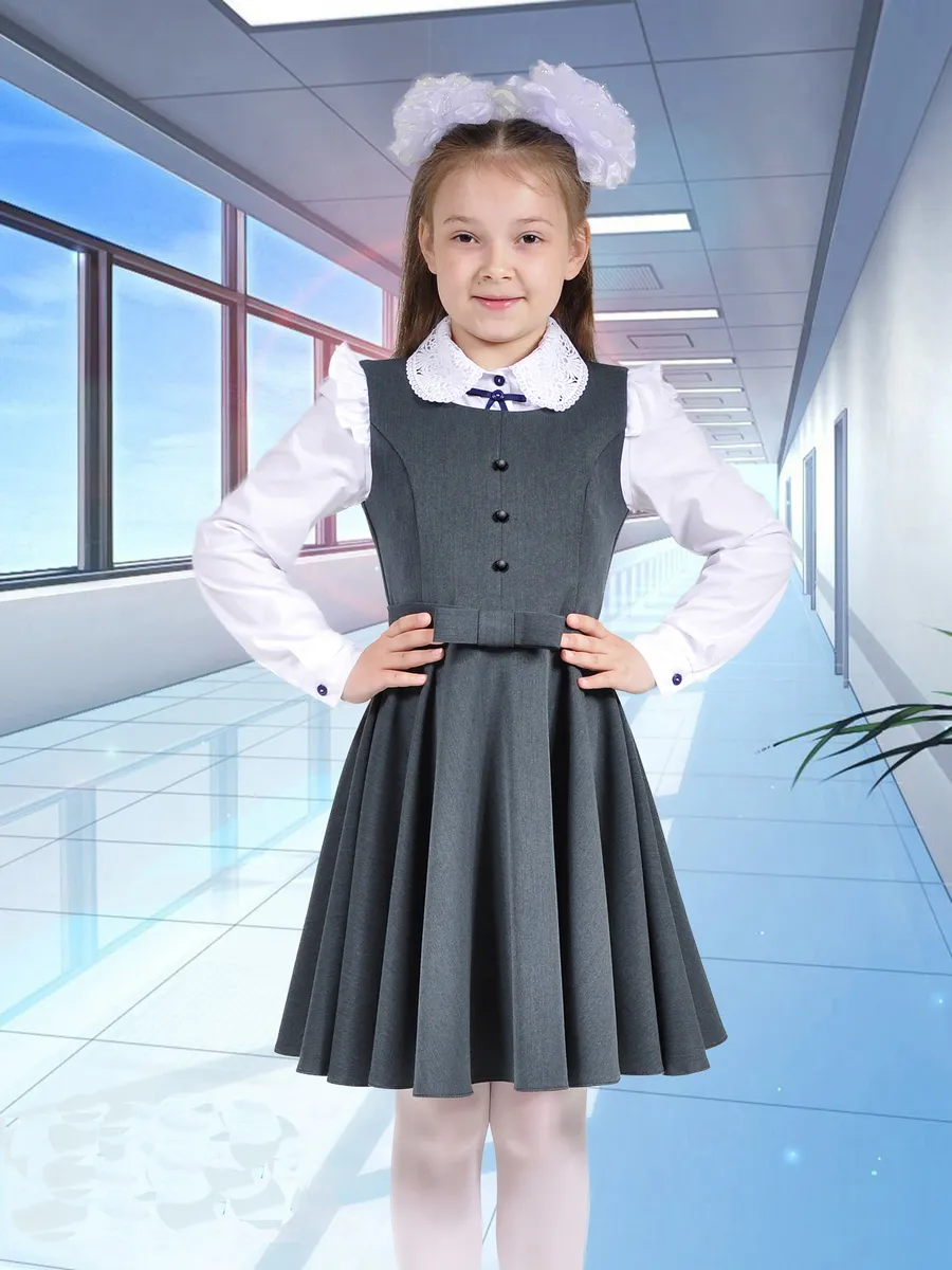 Сарафан школьный для девочек, платье — изображение 2