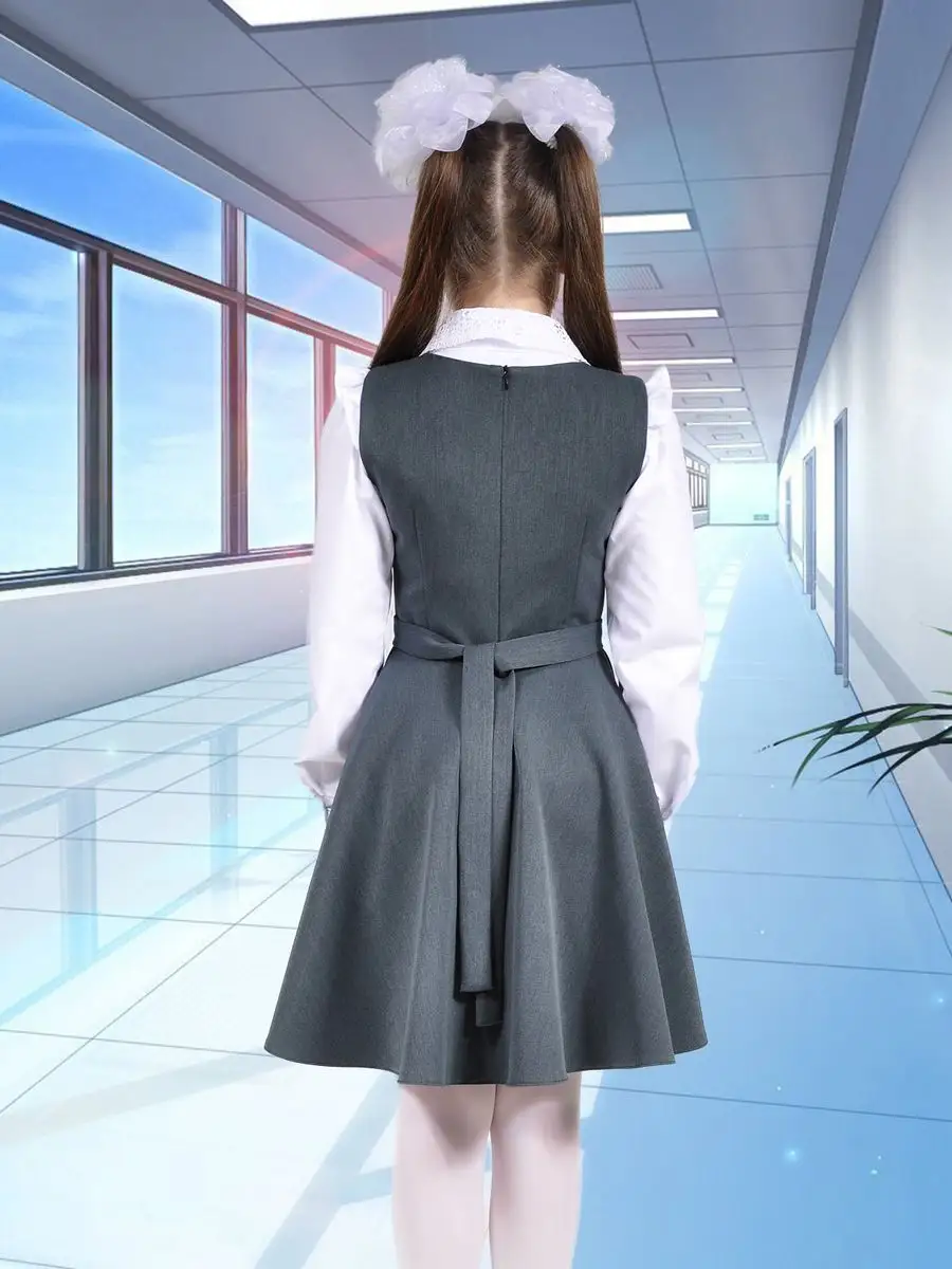 Сарафан школьный для девочек, платье — изображение 6