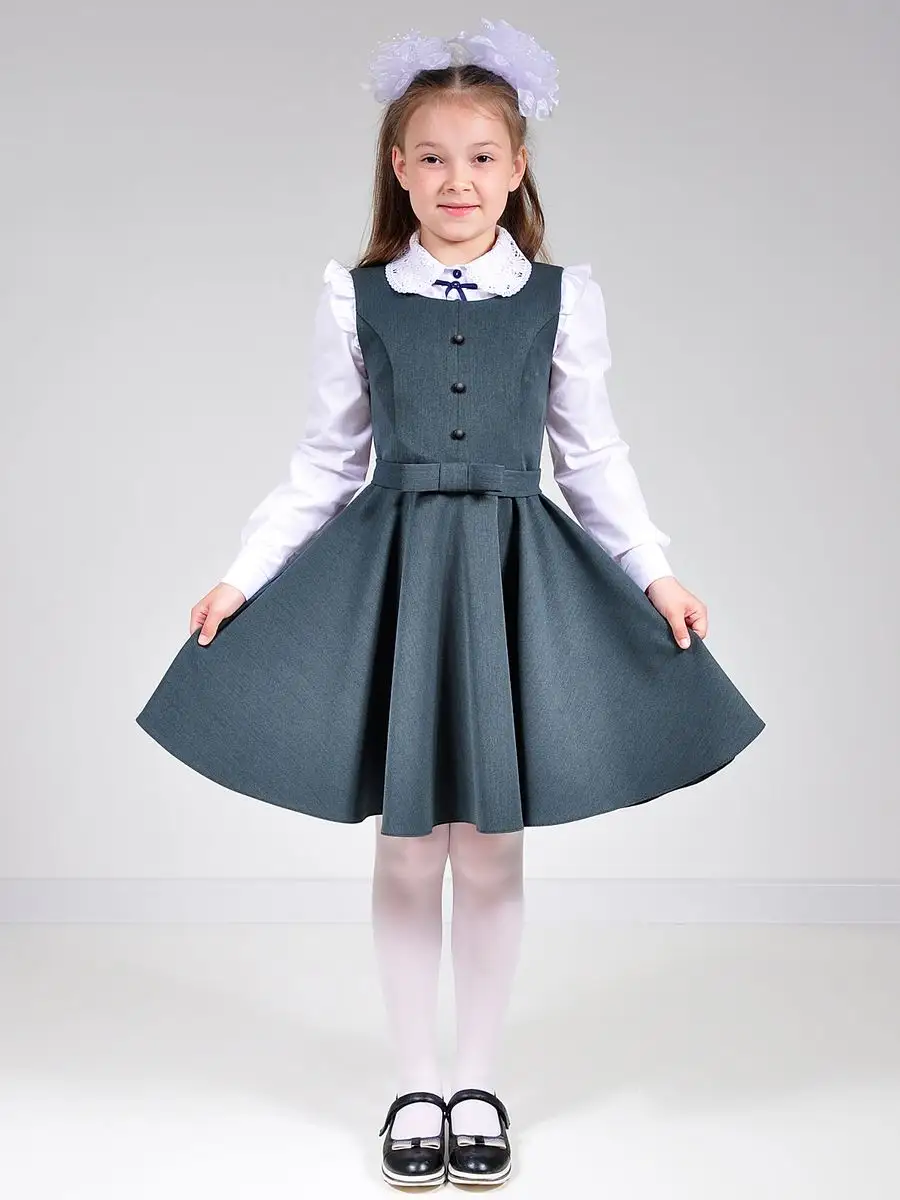 Сарафан школьный для девочек, платье — изображение 8