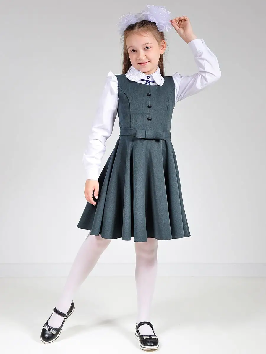 Сарафан школьный для девочек, платье — изображение 9