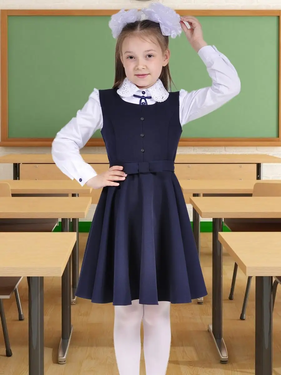 Сарафан школьный для девочек, платье — изображение 10