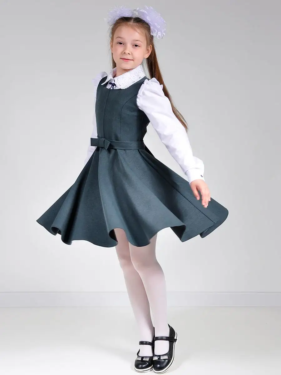 Сарафан школьный для девочек платье — изображение 12