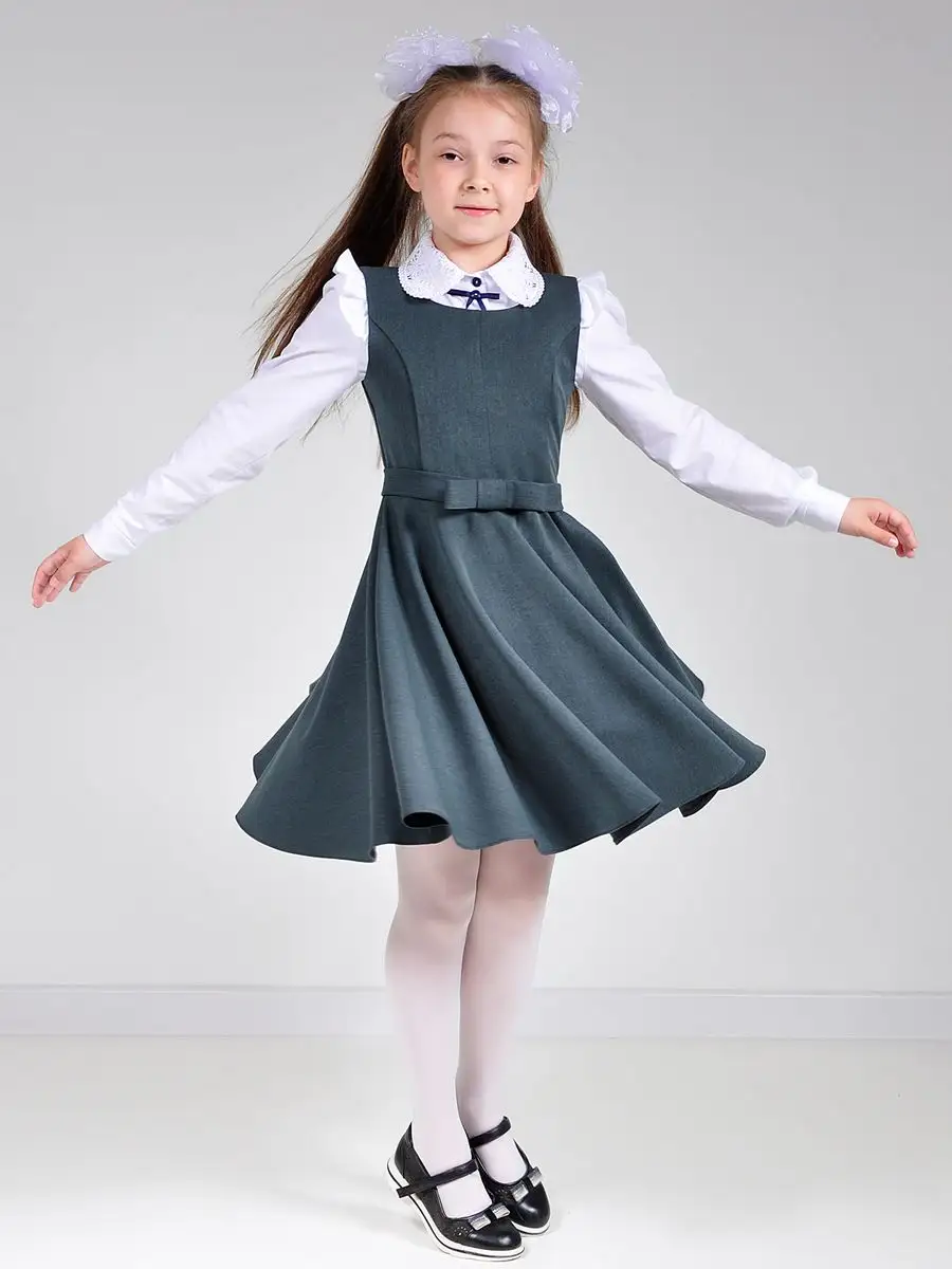 Сарафан школьный для девочек платье — изображение 17