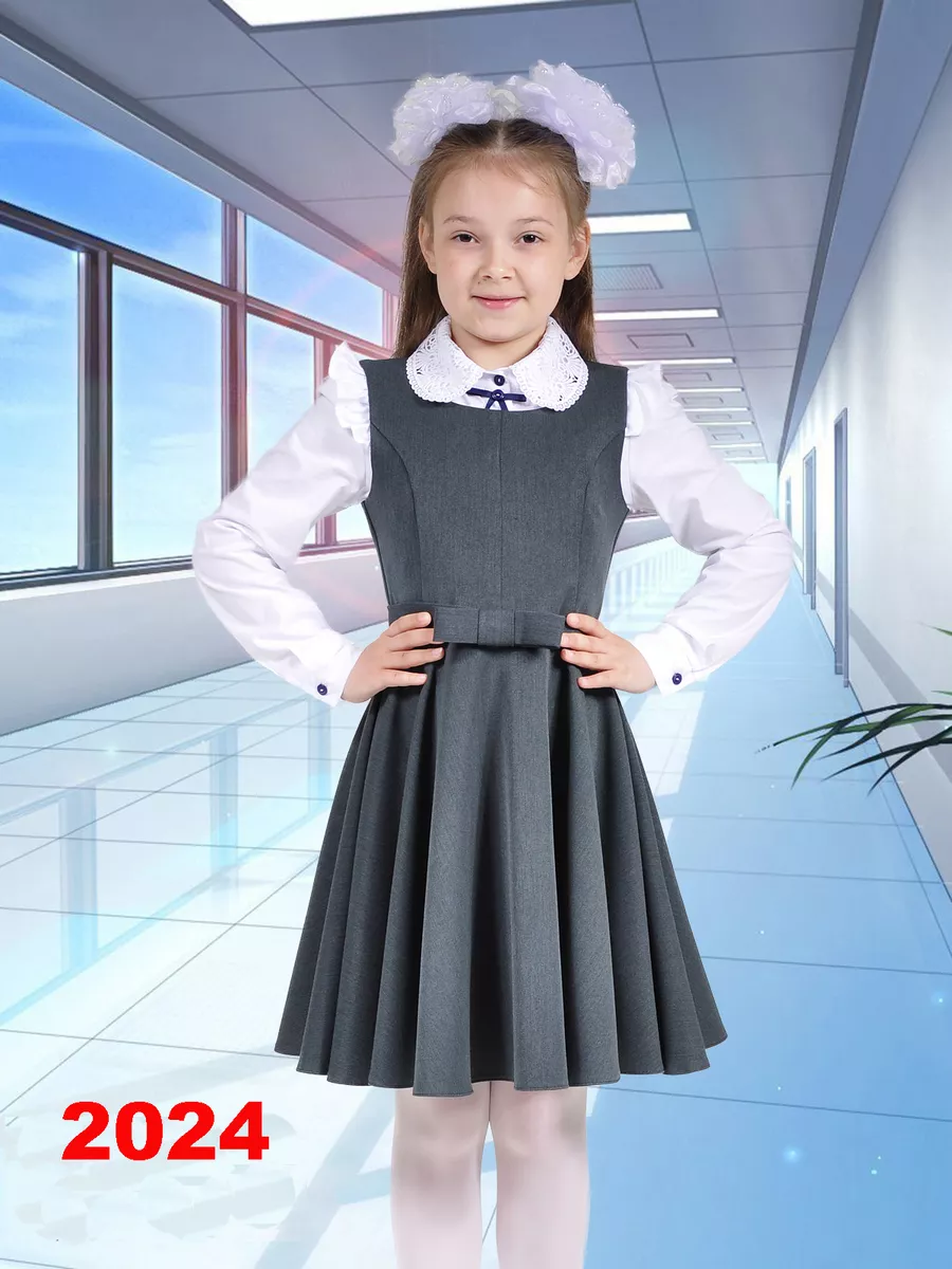 Сарафан школьный для девочек платье — изображение 2