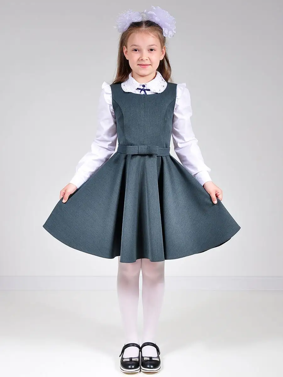 Сарафан школьный для девочек платье — изображение 3