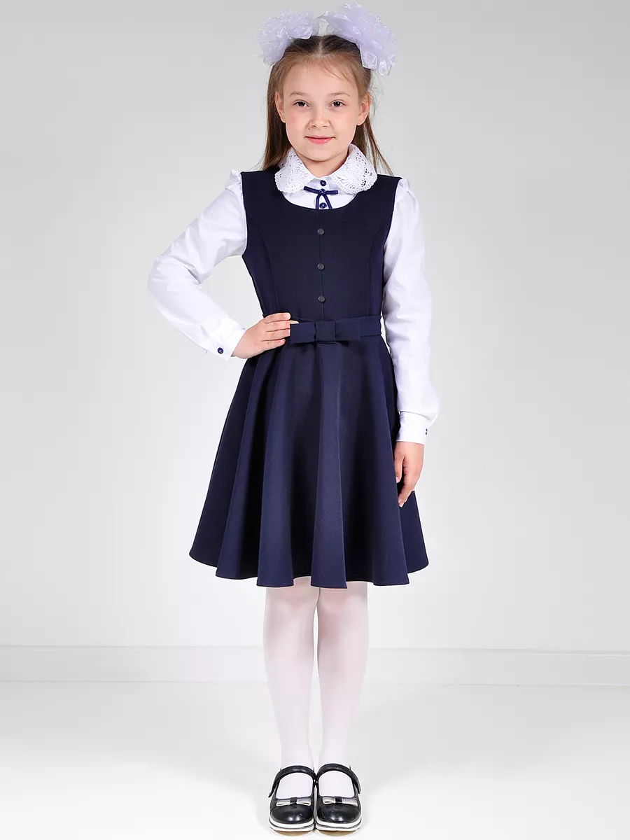 Сарафан школьный для девочек платье — изображение 11