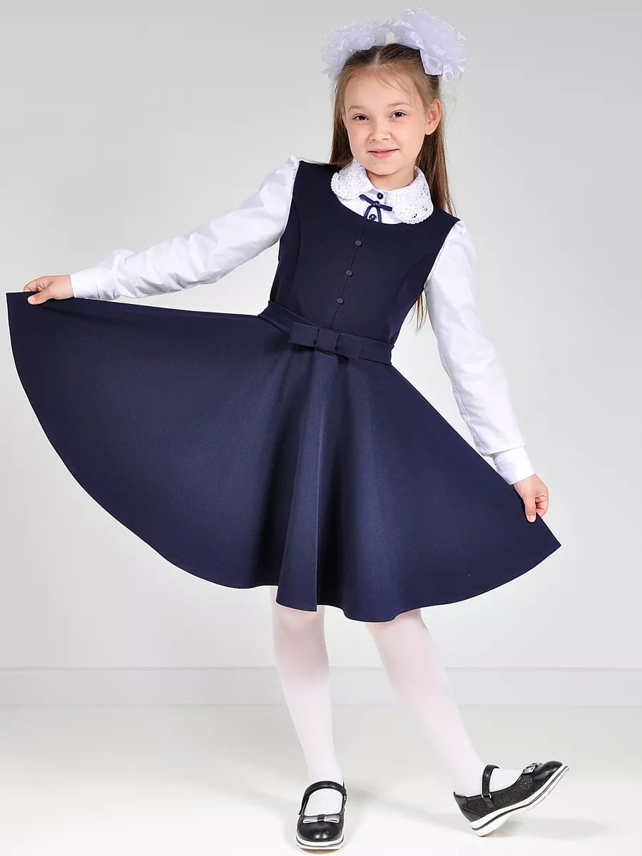 Сарафан школьный для девочек платье — изображение 12