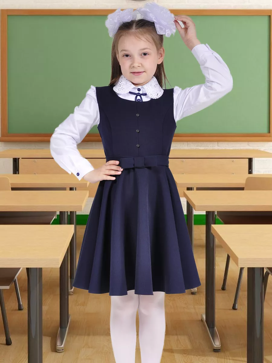 Сарафан школьный для девочек платье — изображение 8