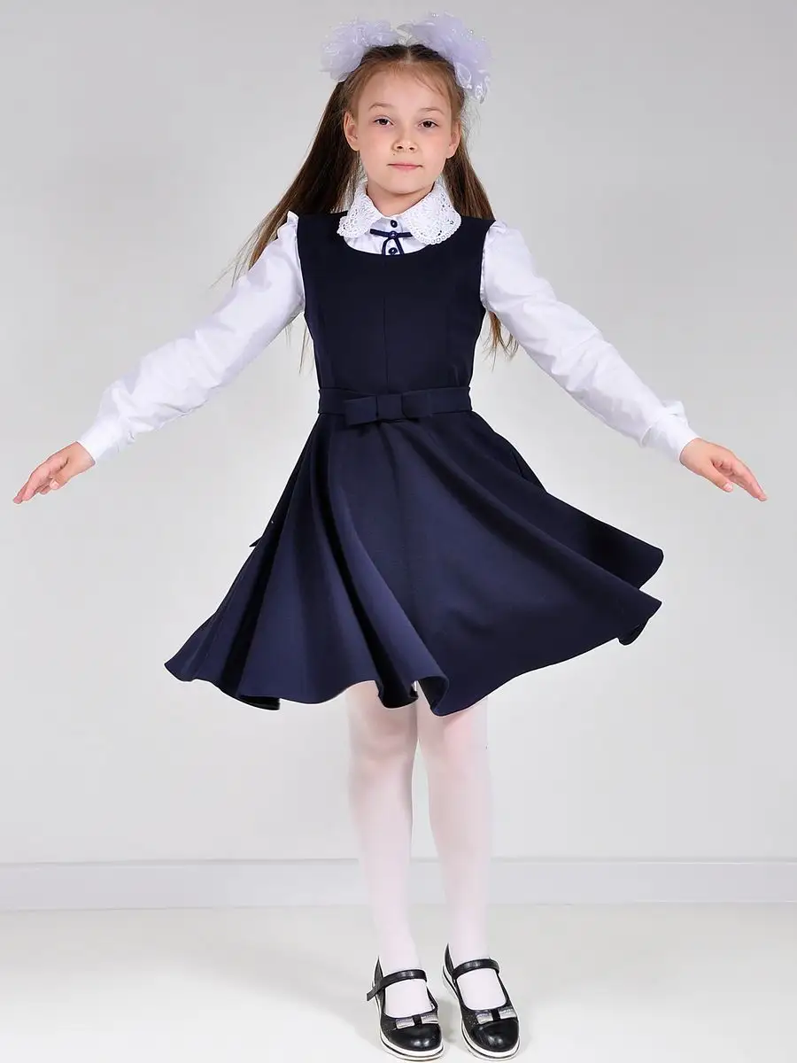 Сарафан школьный для девочек платье — изображение 11