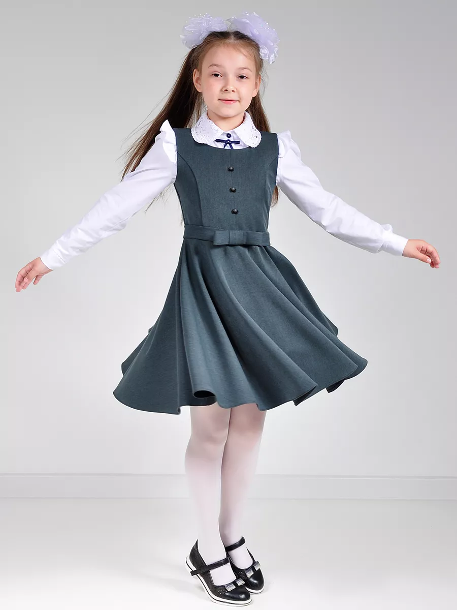 Сарафан школьный для девочек платье — изображение 12