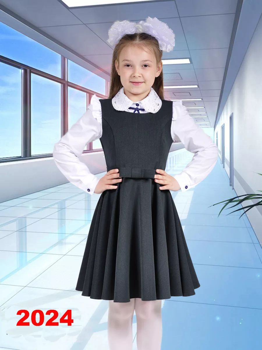 Сарафан школьный для девочек платье — изображение 2