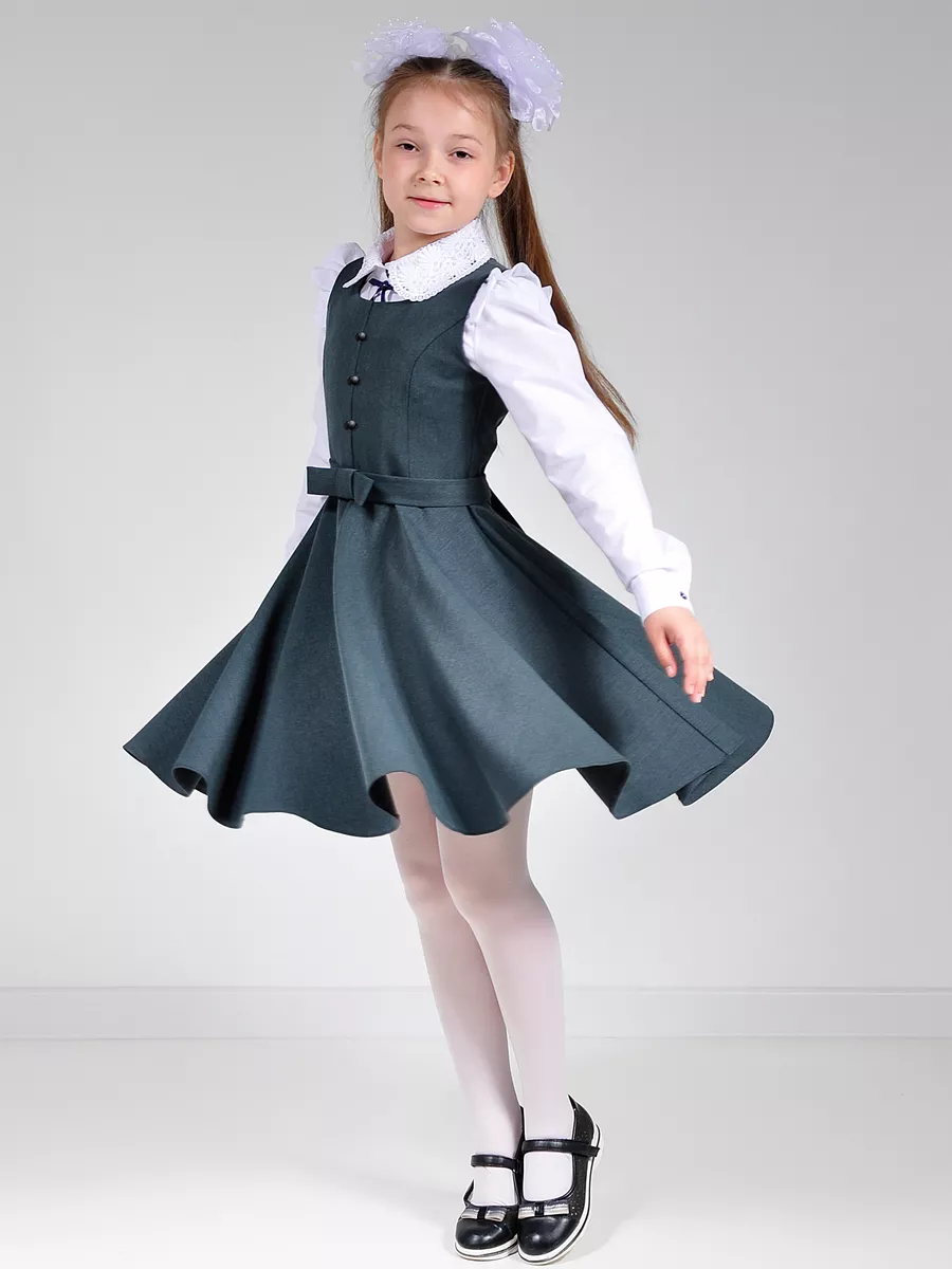 Сарафан школьный для девочек платье — изображение 8