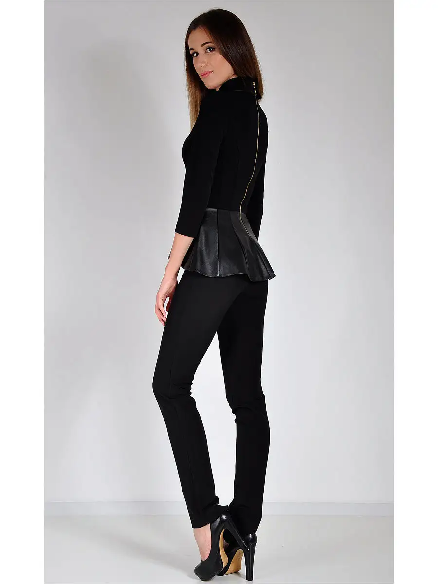 Блузка модная вечерняя офисная под кожу — изображение 4