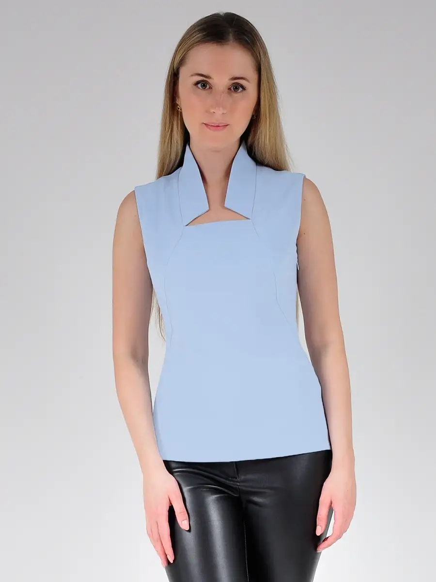 Блузка белая офисная нарядная — изображение 6