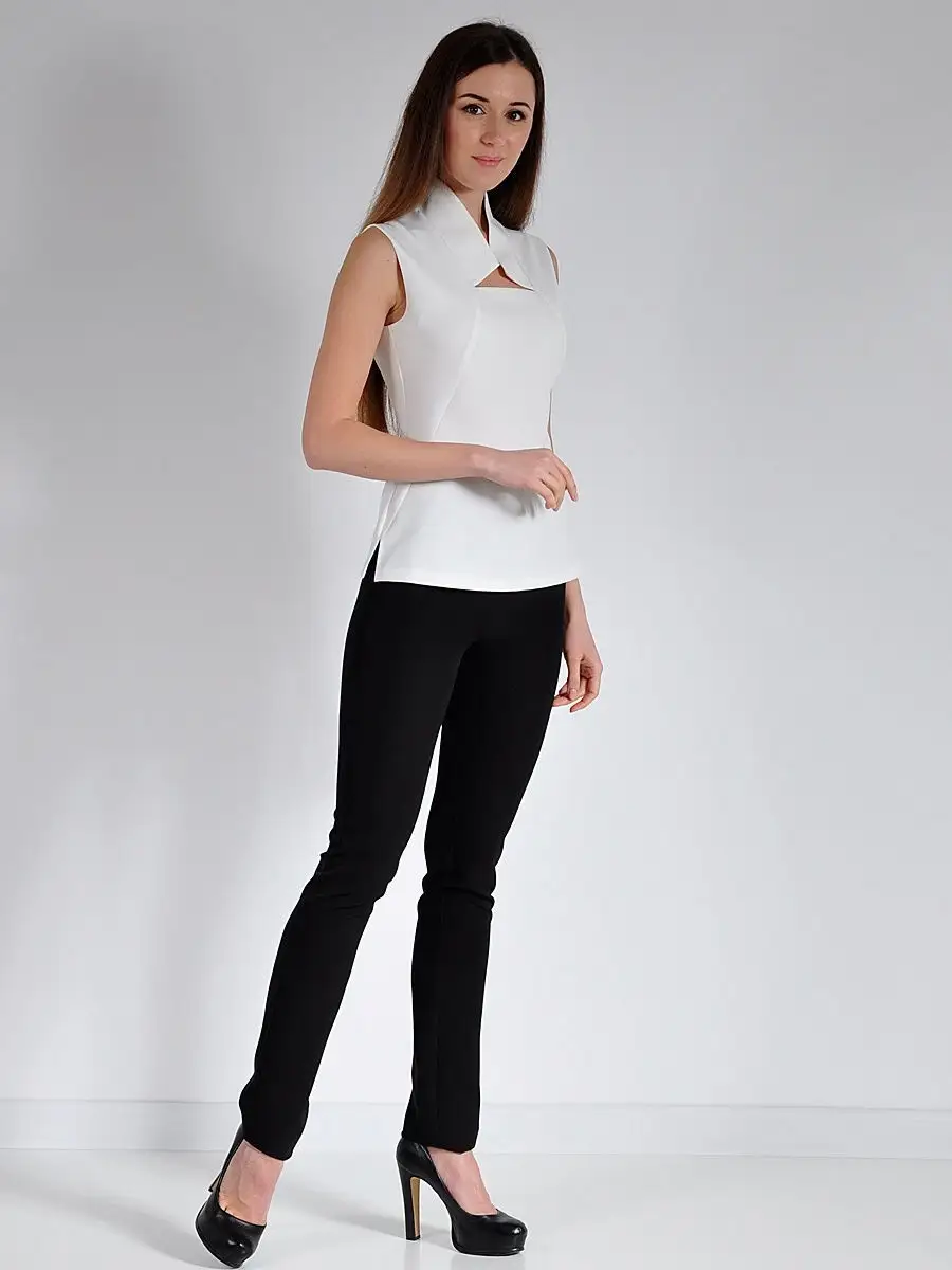 Блузка белая офисная нарядная — изображение 3