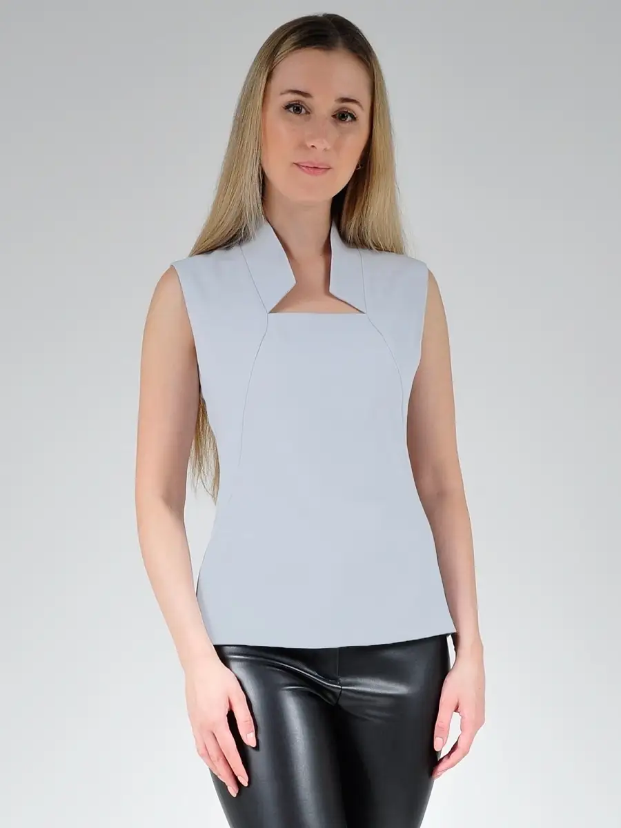 Блузка белая офисная нарядная