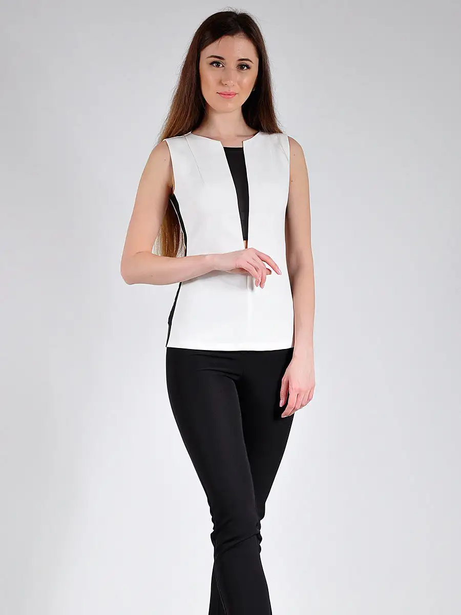 Блузка женская белая офисная нарядная