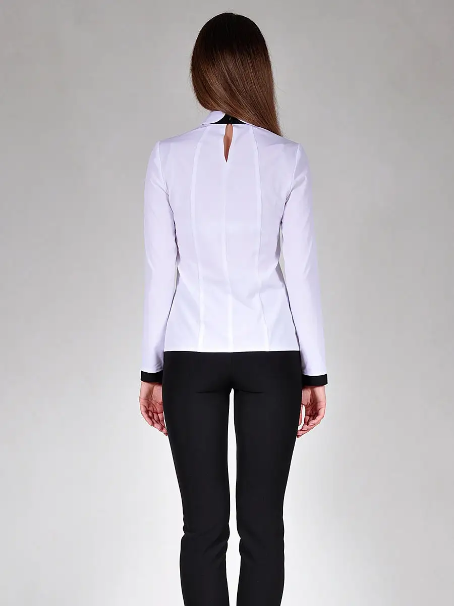 Блузка белая модная офис школа — изображение 4