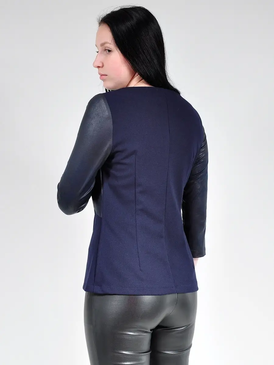 Блузка модная нарядная офисная под кожу — изображение 8