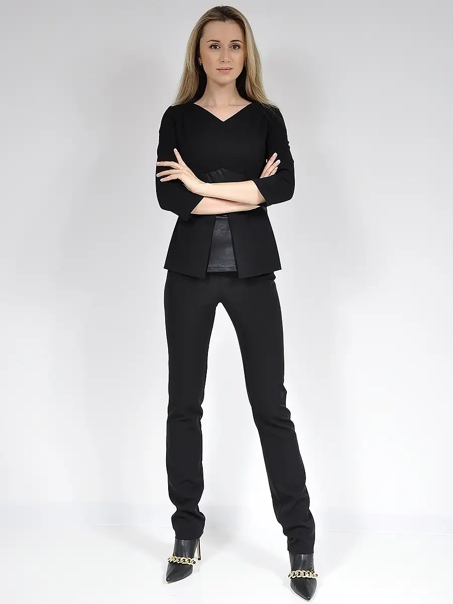 Блузка вечерняя, офисная, под кожу — изображение 2