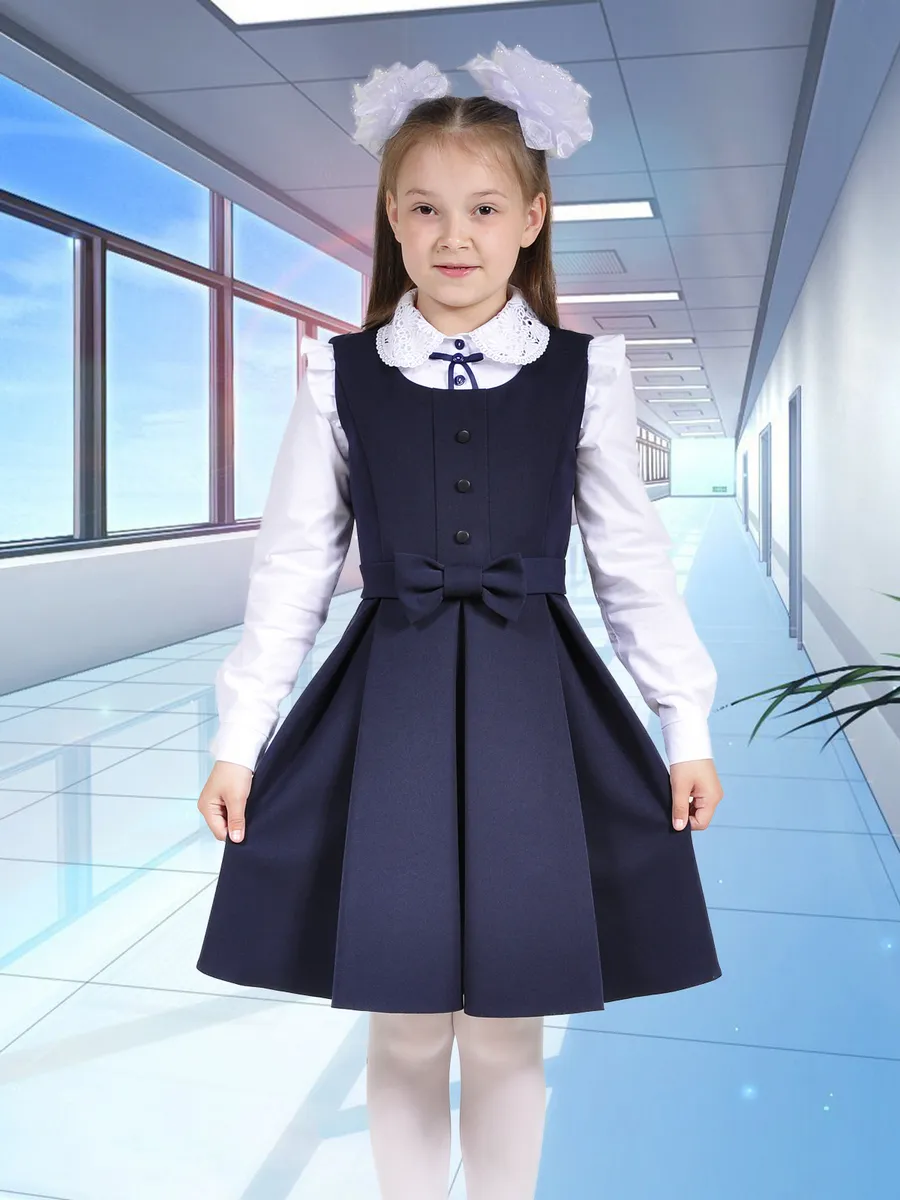 Сарафан школьный для девочки платье — изображение 2