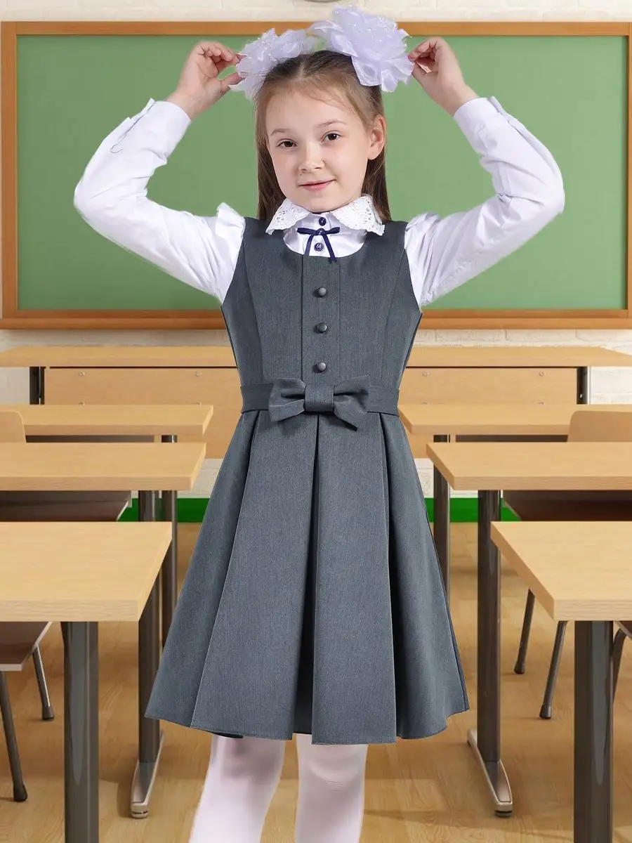 Сарафан школьный для девочки платье — изображение 9